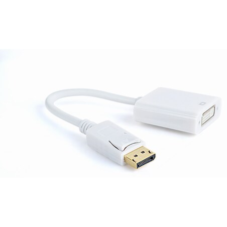 Gembird A-DPM-DVIF-002-W adaptador de cable de vídeo 0,1 m DisplayPort DVI Blanco