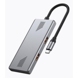 Gembird UHB-CM-U310-A2C2-01 hub de interfaz USB 3.2 Gen 1 (3.1 Gen 1) Type-C Plata