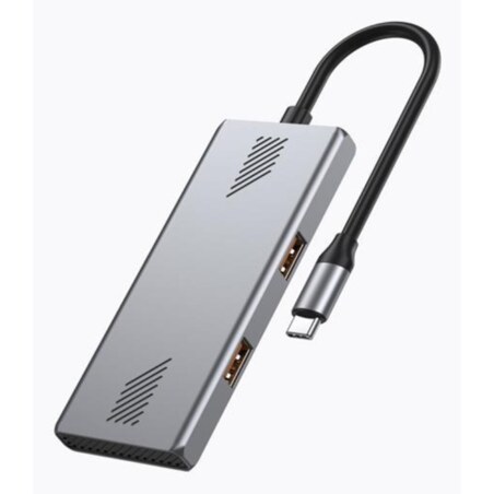 Gembird UHB-CM-U310-A2C2-01 hub de interfaz USB 3.2 Gen 1 (3.1 Gen 1) Type-C Plata