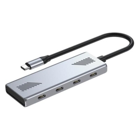 Gembird UHB-CM-U310-C4-01 hub de interfaz USB 3.2 Gen 1 (3.1 Gen 1) Type-C Plata