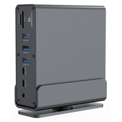 Gembird A-CF-COMBO15-01 hub de interfaz USB Tipo C 10000 Mbit/s Gris