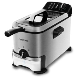 Cecotec CleanFry Infinity 3000 ProFilter Sencillo 3 L 2400 W Freidora Negro, Acero inoxidable