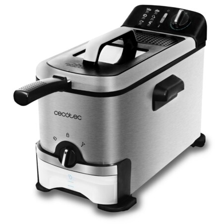 Cecotec CleanFry Infinity 3000 ProFilter Sencillo 3 L 2400 W Freidora Negro, Acero inoxidable