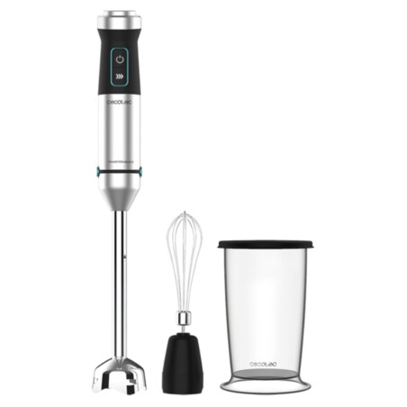 Cecotec Power TitanBlack 1500 XL Cream 0,8 L Batidora de inmersión 1500 W Negro, Plata