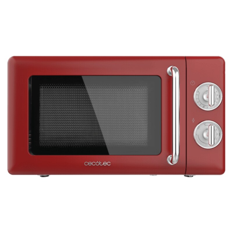Cecotec 01710 microondas Rojo, Acero inoxidable Microondas con grill Encimera 20 L 700 W