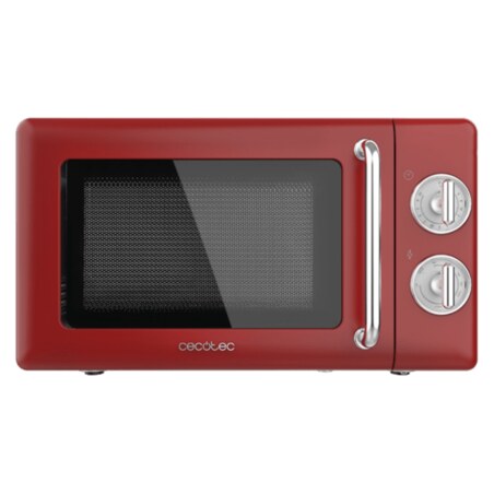 Cecotec 01710 microondas Rojo, Acero inoxidable Microondas con grill Encimera 20 L 700 W