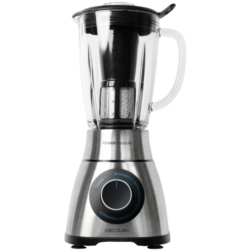 Cecotec Power Black Titanium 1300 Perfectmix 1,8 L Batidora de vaso 1300 W Negro, Titanio