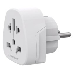 Gembird A-AC-EUMINTF adaptador de enchufe eléctrico Tipo C (Europlug) Universal Blanco