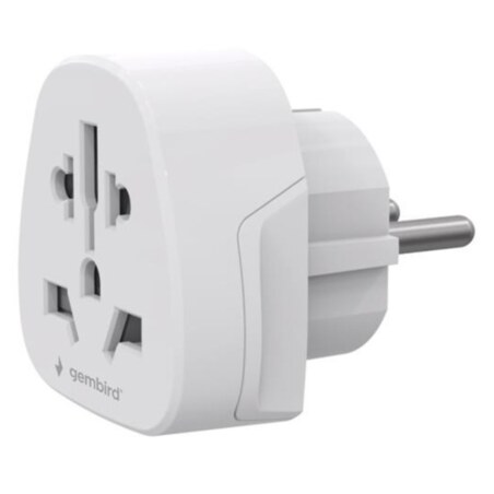 Gembird A-AC-EUMINTF adaptador de enchufe eléctrico Tipo C (Europlug) Universal Blanco