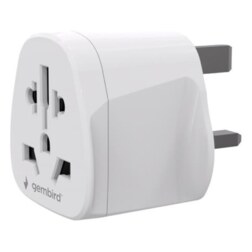 Gembird A-AC-UKMINTF adaptador de enchufe eléctrico Tipo G (RU) Universal Blanco