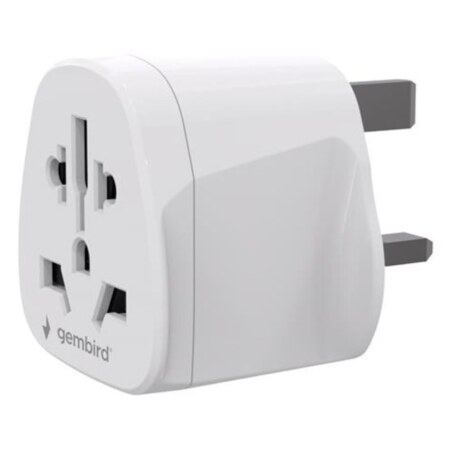 Gembird A-AC-UKMINTF adaptador de enchufe eléctrico Tipo G (RU) Universal Blanco