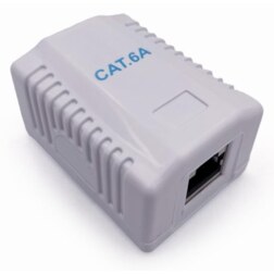 Gembird NCAC-1F6A-01 caja de tomacorriente RJ-45 Blanco