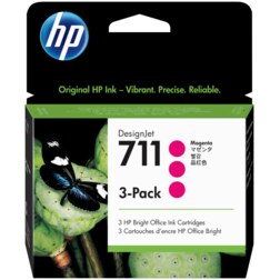 HP Pack de ahorro de 3 cartuchos de tinta DesignJet 711 magenta de 29 ml
