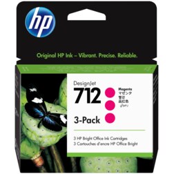 HP Paquete de 3 cartuchos de Tinta DesignJet 712 magenta de 29 ml