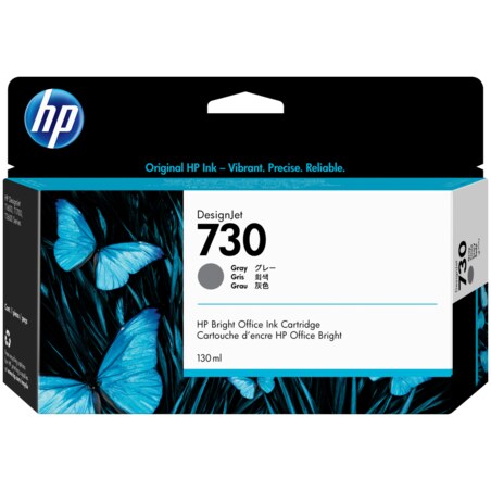 HP Cartucho de tinta DesignJet 730 gris de 130 ml