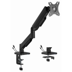 Gembird MA-DA1U-01 soporte para monitor 81,3 cm (32") Escritorio Negro