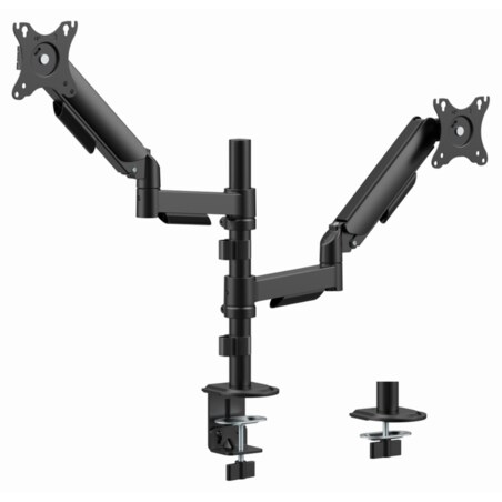 Gembird MA-DA2P-02 soporte para monitor 81,3 cm (32") Escritorio Negro