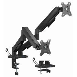 Gembird MA-DA2U-01 soporte para monitor 81,3 cm (32") Escritorio Negro