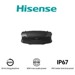 Hisense 20019368 altavoz portátil o de fiesta Altavoz portátil estéreo Negro 80 W