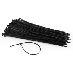 Gembird NYTFR-250X3.6 presilla Nylon Negro 100 pieza(s)