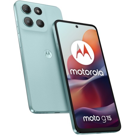 Motorola moto g15 17,1 cm (6.72") SIM doble Android 15 4G USB Tipo C 8 GB 512 GB 5200 mAh Azul claro