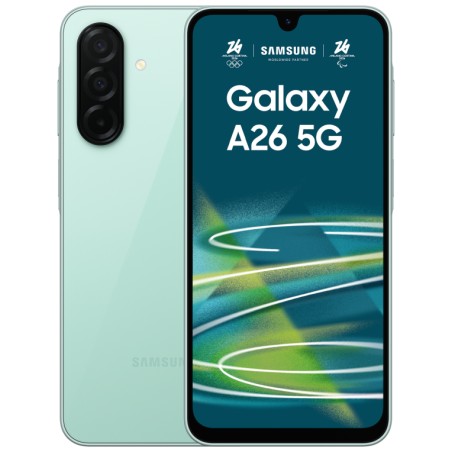 Samsung Galaxy A26 17 cm (6.7") Ranura híbrida Dual SIM Android 15 5G USB Tipo C 6 GB 128 GB 5000 mAh Color menta