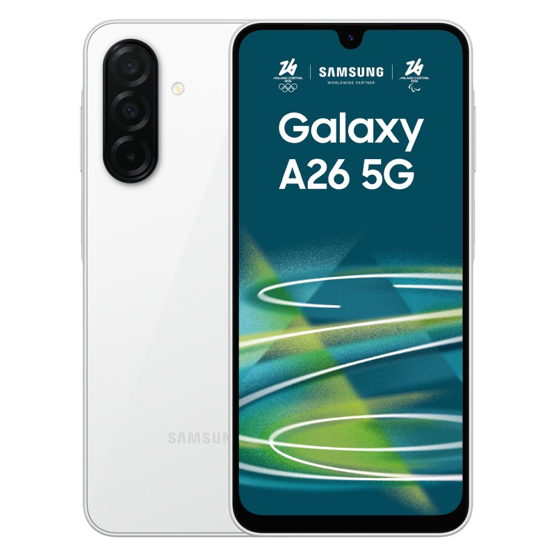 Samsung Galaxy A26 17 cm (6.7") Ranura híbrida Dual SIM Android 15 5G USB Tipo C 6 GB 128 GB 5000 mAh Blanco