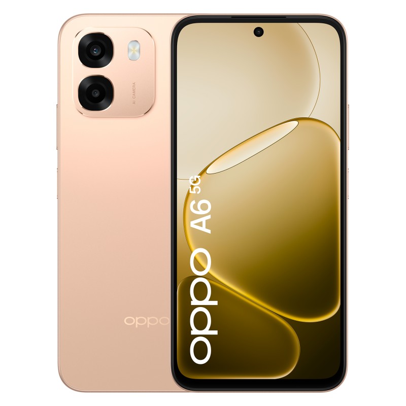 OPPO A6 5G 17,1 cm (6.75") SIM doble Android 15 USB Tipo C 6 GB 256 GB 6550 mAh Oro