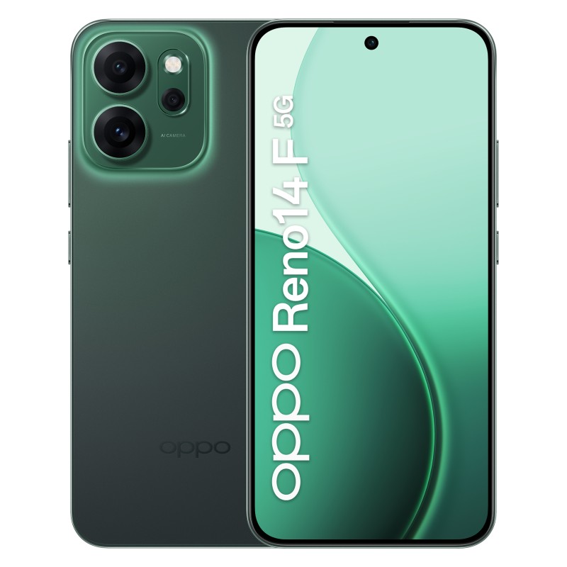 OPPO 14 F 5G Reno14 F 5G 16,7 cm (6.57") SIM doble Android 15 USB Tipo C 8 GB 256 GB 6000 mAh Verde