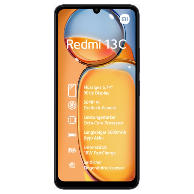 Xiaomi Redmi 13C 17,1 cm (6.74") SIM doble Android 13 4G USB Tipo C 8 GB 256 GB 5000 mAh Negro