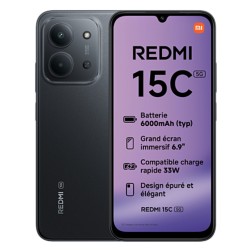 Xiaomi Redmi 15C 5G 17,5 cm (6.9") Ranura híbrida Dual SIM USB Tipo C 4 GB 256 GB 6000 mAh Negro