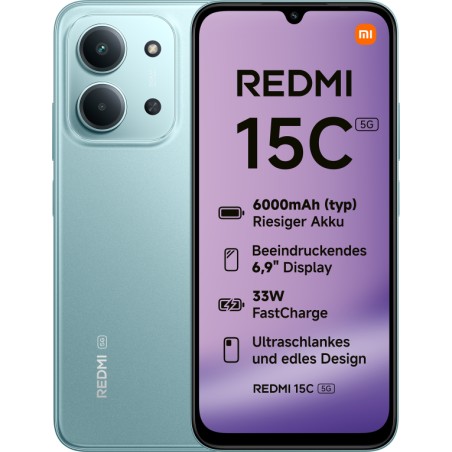 Xiaomi Redmi 15C 17,5 cm (6.9") 5G USB Tipo C 4 GB 128 GB 6000 mAh Verde