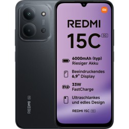 Xiaomi Redmi 15C 17,5 cm (6.9") 5G USB Tipo C 4 GB 128 GB 6000 mAh Negro