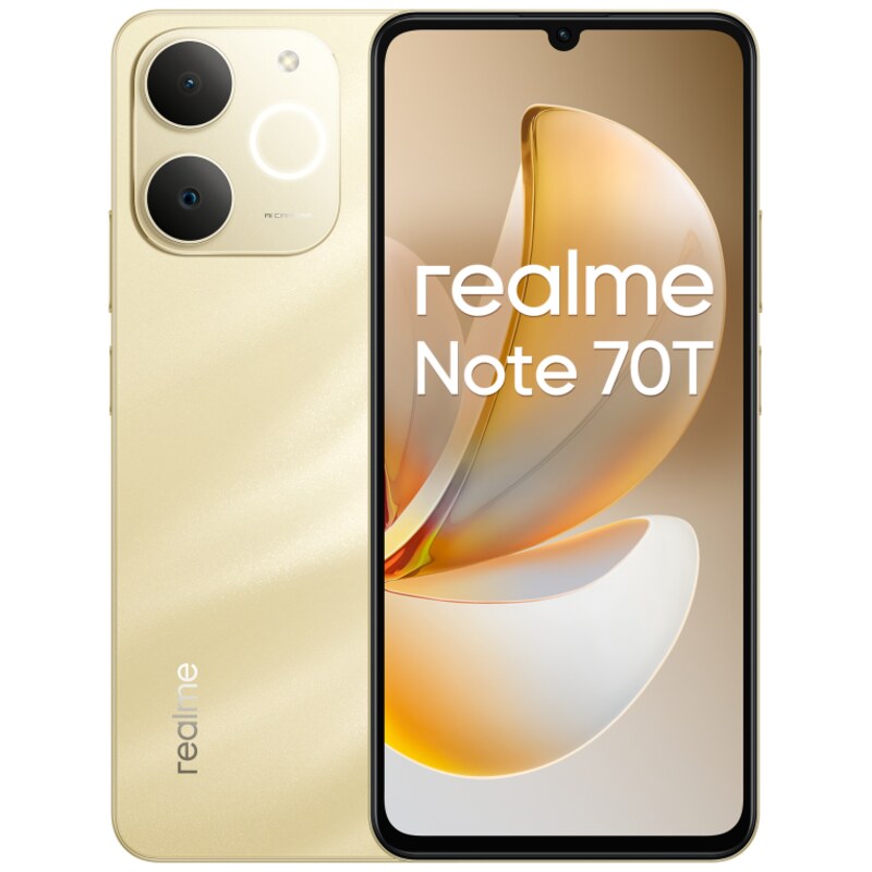 realme Note 70T 17,1 cm (6.74") SIM doble Android 15 4G USB Tipo C 4 GB 128 GB 6000 mAh Oro
