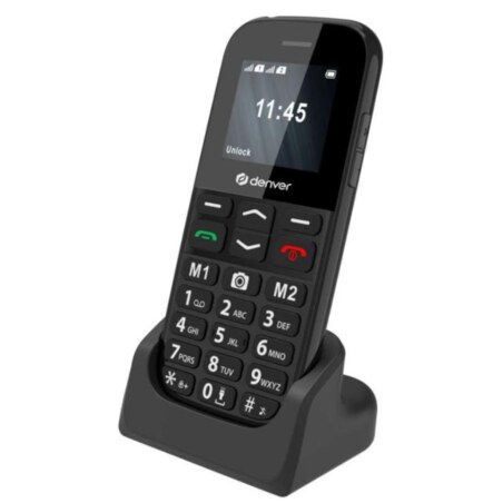 Denver BAS-18800L teléfono móvil 4,5 cm (1.77") Negro Teléfono para personas mayores