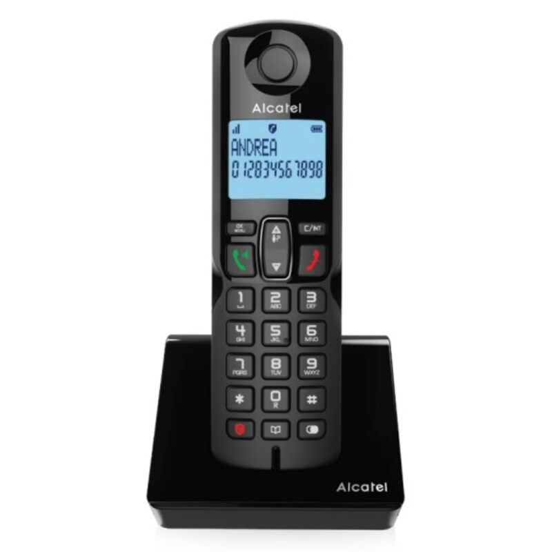 Alcatel S280 EWE Teléfono DECT Identificador de llamadas Negro