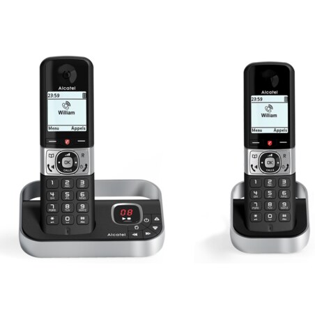 Alcatel F890 Voice Duo zwart Teléfono DECT Identificador de llamadas Negro, Plata