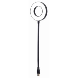 Gembird NL-LEDRING-01 aparato USB Negro, Blanco Lámpara
