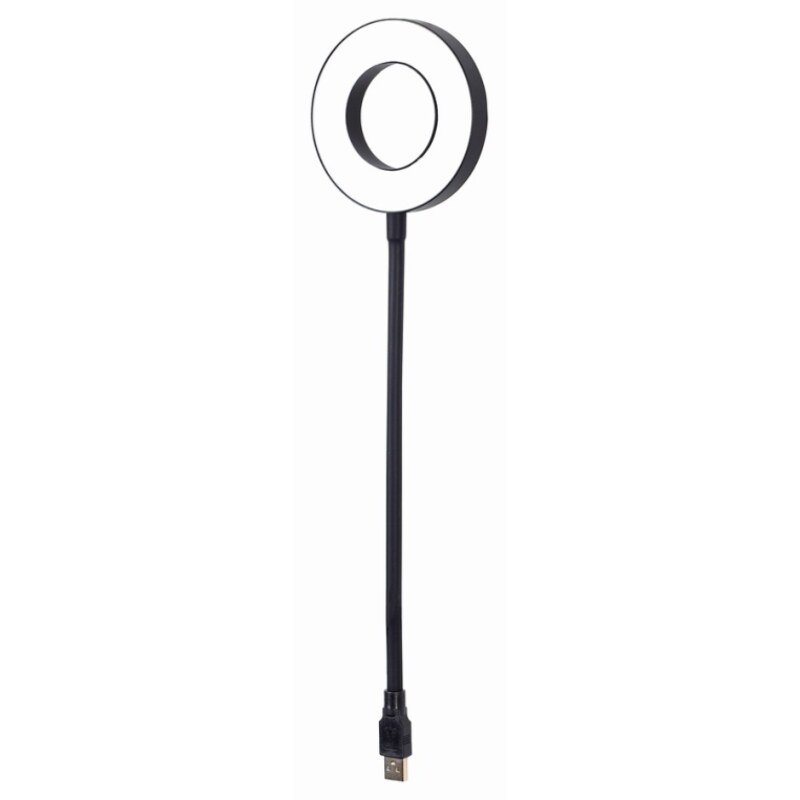 Gembird NL-LEDRING-01 aparato USB Negro, Blanco Lámpara