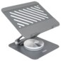 TooQ Soporte Elevador con rotación 360° y ajustable, para dispositivos de hasta 13”, Color Gris Oscuro