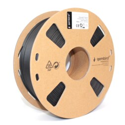 Gembird 3DP-PLA1.75-01-BK material de impresión 3d Ácido poliláctico (PLA) Negro 1,4 kg