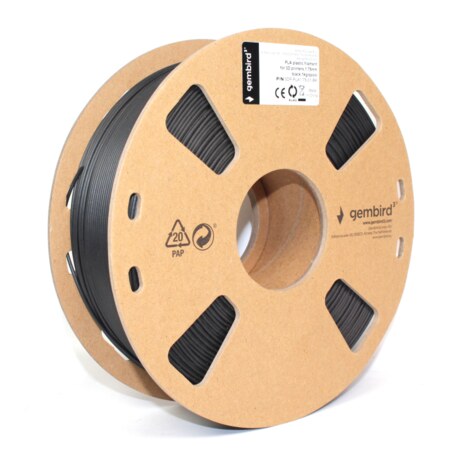Gembird 3DP-PLA1.75-01-BK material de impresión 3d Ácido poliláctico (PLA) Negro 1,4 kg
