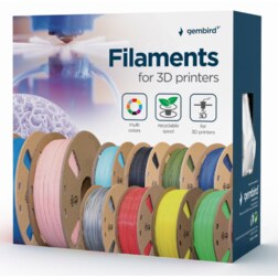 Gembird 3DP-PLA1.75GE-01-R material de impresión 3d Ácido poliláctico (PLA) Rojo 330 g