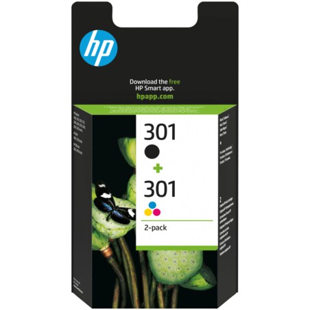 HP Pack de ahorro de 2 cartuchos de tinta original 301 negro/Tri-color