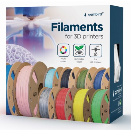 Gembird 3DP-PLA1.75-01-B material de impresión 3d Ácido poliláctico (PLA) Azul 1,4 kg