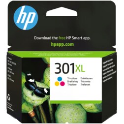 HP Cartucho de tinta original 301XL de alta capacidad Tri-color