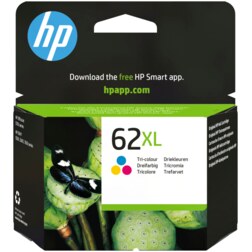 HP Cartucho de tinta original 62XL de alta capacidad tricolor