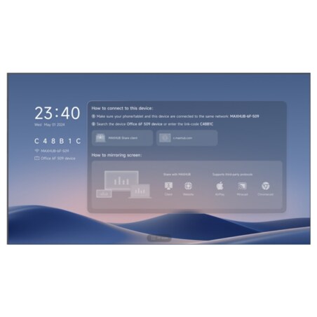 MAXHUB LP135F07 pantalla para sala de reuniones 3,43 m (135") 1920 x 1080 Pixeles LED Wi-Fi 6 (802.11ax) Negro Bluetooth