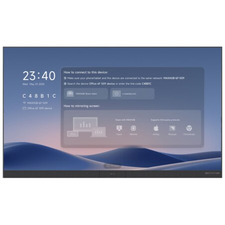 MAXHUB LX138V07 pantalla para sala de reuniones 3,51 m (138") 1920 x 1080 Pixeles LED Wi-Fi 6 (802.11ax) Negro Bluetooth
