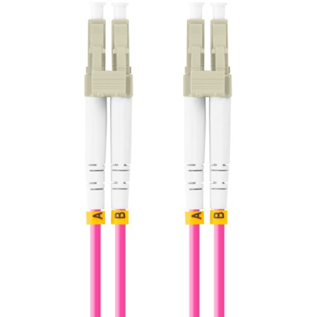 Lanberg FO-LULU-MD41-0050-VT Cable de fibra óptica e InfiniBand 5 m LC Violeta
